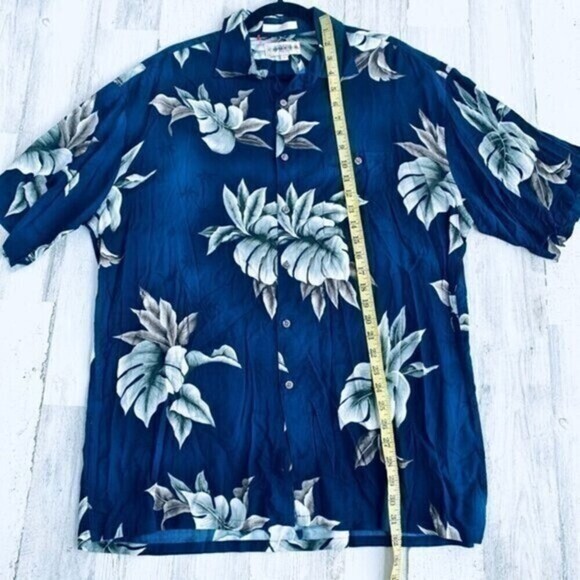 Campia Moda Hawaiian Shirt Sz L Men Vacation Button Down Short Sleeve - Picture 10 of 10